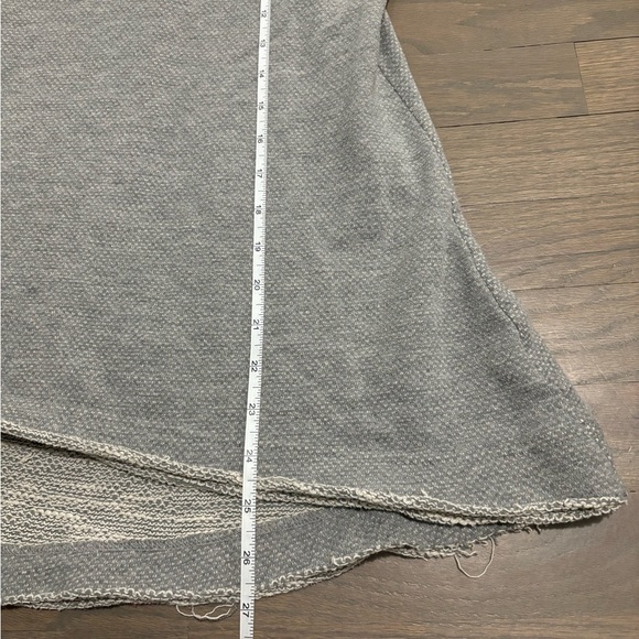 Free People Gray Oversized Gray Sweatshirt.Wide Sleeve Crochet Detail. Medium - Picture 6 of 7